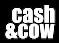 schwarzes Logo mit Cash & Cow Schriftzug